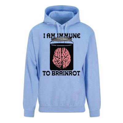 Brain I Am Immune To Brainrot Unisex Surf Hoodie