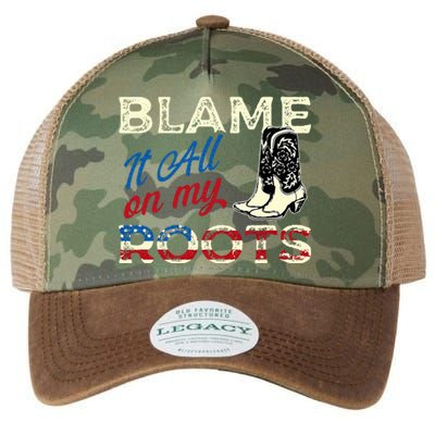 Blame It All On My Roots Country Music Lover Southern Legacy Tie Dye Trucker Hat