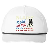 Blame It All On My Roots Country Music Lover Southern Snapback Five-Panel Rope Hat