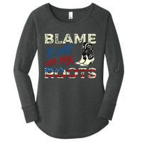 Blame It All On My Roots Country Music Lover Southern Women's Perfect Tri Tunic Long Sleeve Shirt