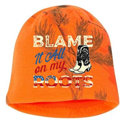 Blame It All On My Roots Country Music Lover Southern Kati - Camo Knit Beanie