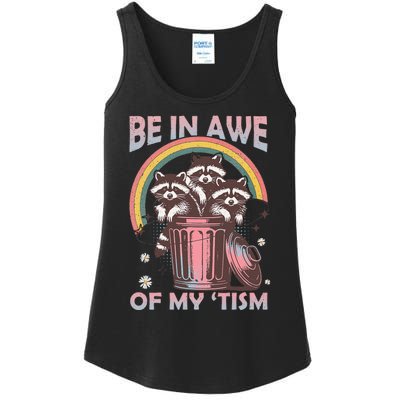 Be In Awe Of My Tism Racoon Ladies Essential Tank