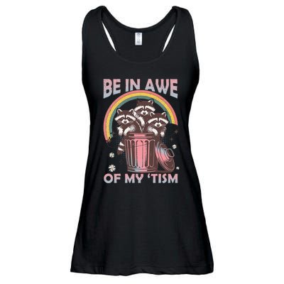 Be In Awe Of My Tism Racoon Ladies Essential Flowy Tank