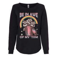 Be In Awe Of My Tism Racoon Womens California Wash Sweatshirt