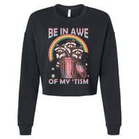 Be In Awe Of My Tism Racoon Cropped Pullover Crew