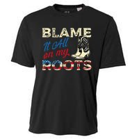 Blame It All On My Roots Country Music Lover Southern Cooling Performance Crew T-Shirt