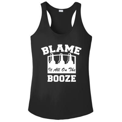 Blame It All On The Booze Ladies PosiCharge Competitor Racerback Tank