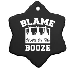 Blame It All On The Booze Ceramic Star Ornament