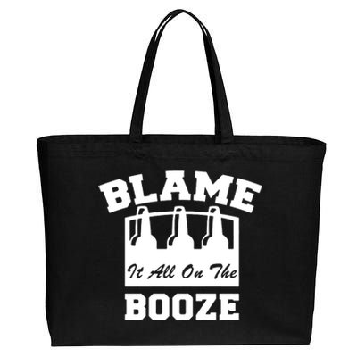 Blame It All On The Booze Cotton Canvas Jumbo Tote