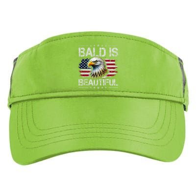 Bald Is Beautiful 4th Of July Independence Day America Eagle Adult Drive Performance Visor