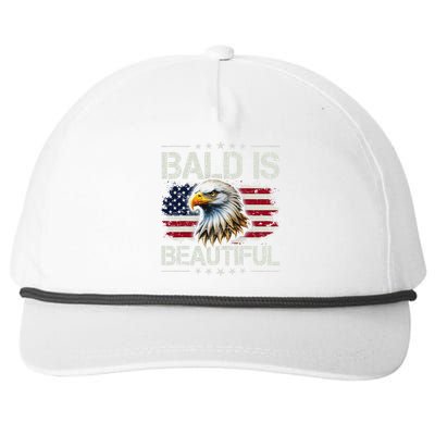 Bald Is Beautiful 4th Of July Independence Day America Eagle Snapback Five-Panel Rope Hat