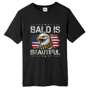 Bald Is Beautiful 4th Of July Independence Day America Eagle Tall Fusion ChromaSoft Performance T-Shirt