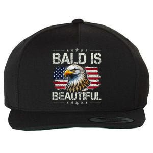 Bald Is Beautiful 4th Of July Independence Day America Eagle Wool Snapback Cap