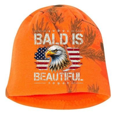 Bald Is Beautiful 4th Of July Independence Day America Eagle Kati - Camo Knit Beanie