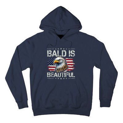 Bald Is Beautiful 4th Of July Independence Day America Eagle Hoodie