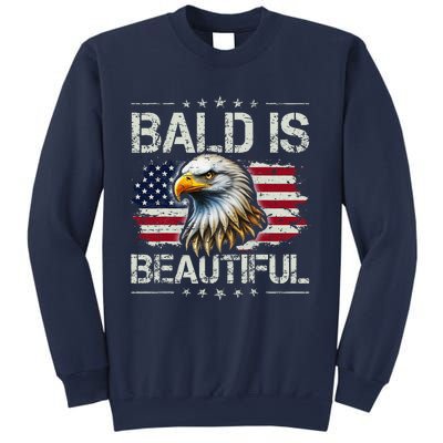 Bald Is Beautiful 4th Of July Independence Day America Eagle Sweatshirt