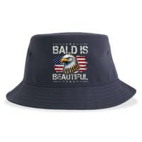 Bald Is Beautiful 4th Of July Independence Day America Eagle Sustainable Bucket Hat