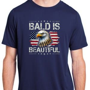 Bald Is Beautiful 4th Of July Independence Day America Eagle Adult ChromaSoft Performance T-Shirt