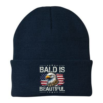 Bald Is Beautiful 4th Of July Independence Day America Eagle Knit Cap Winter Beanie