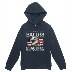 Bald Is Beautiful 4th Of July Independence Day America Eagle Urban Pullover Hoodie