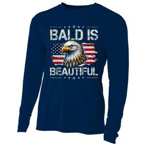 Bald Is Beautiful 4th Of July Independence Day America Eagle Cooling Performance Long Sleeve Crew