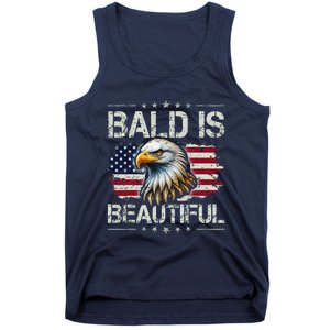 Bald Is Beautiful 4th Of July Independence Day America Eagle Tank Top