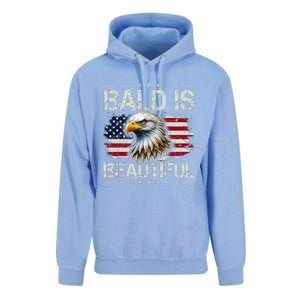 Bald Is Beautiful 4th Of July Independence Day America Eagle Unisex Surf Hoodie