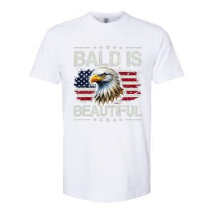 Bald Is Beautiful 4th Of July Independence Day America Eagle Softstyle CVC T-Shirt