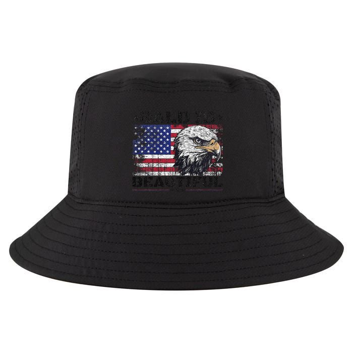 Bald Is Beautiful 4th Of July Independence Day America Eagle Cool Comfort Performance Bucket Hat