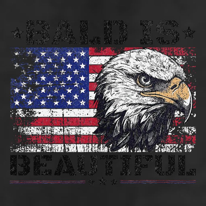 Bald Is Beautiful 4th Of July Independence Day America Eagle Cool Comfort Performance Bucket Hat