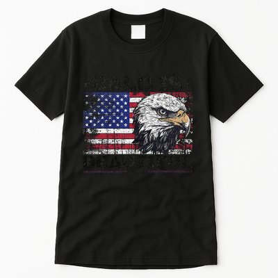 Bald Is Beautiful 4th Of July Independence Day America Eagle Tall T-Shirt