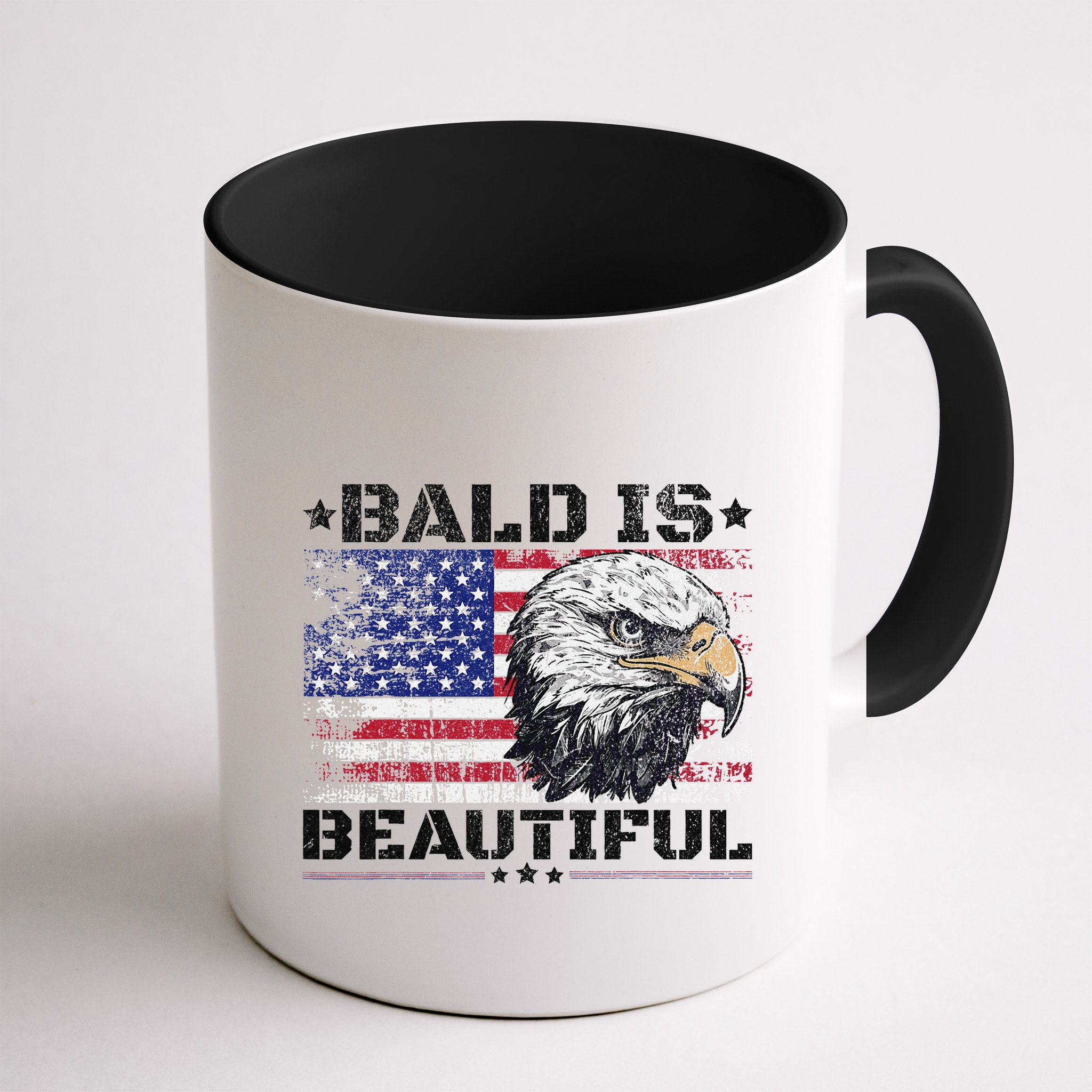 Bald Is Beautiful 4th Of July Independence Day America Eagle Mug