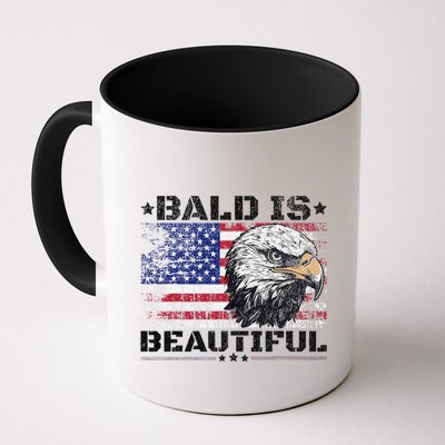 Bald Is Beautiful 4th Of July Independence Day America Eagle Mug