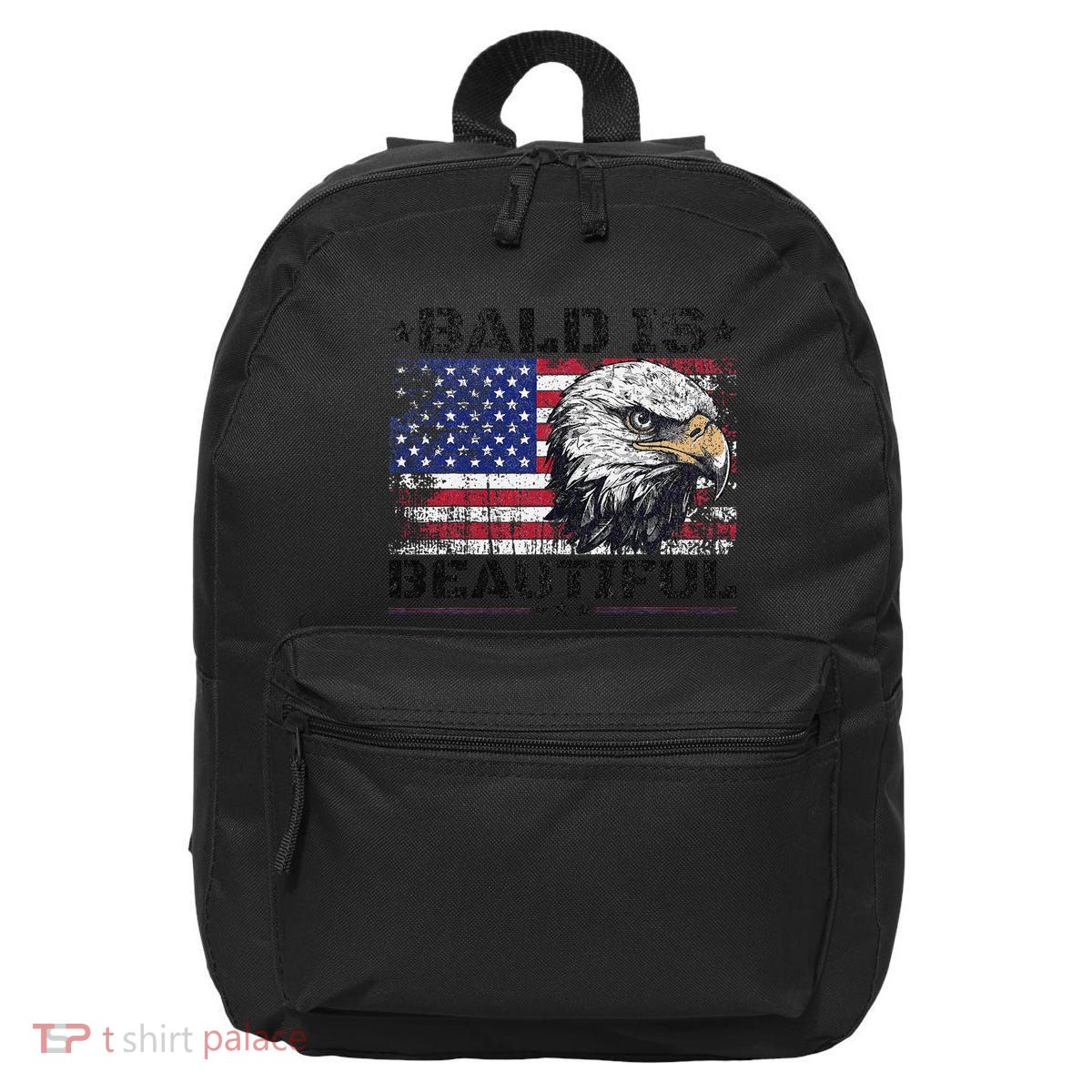 Bald Is Beautiful 4th Of July Independence Day America Eagle 16 in Basic Backpack