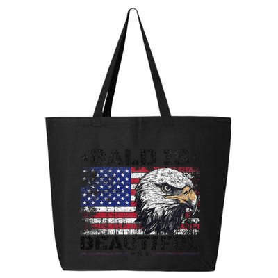 Bald Is Beautiful 4th Of July Independence Day America Eagle 25L Jumbo Tote
