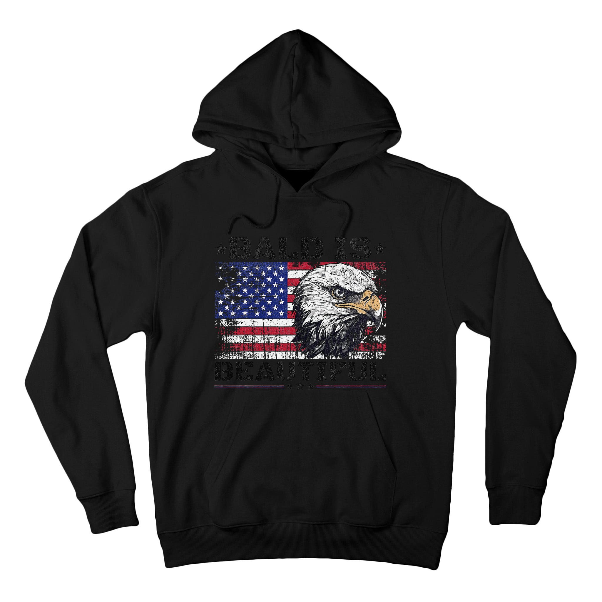 Bald Is Beautiful 4th Of July Independence Day America Eagle Tall Hoodie