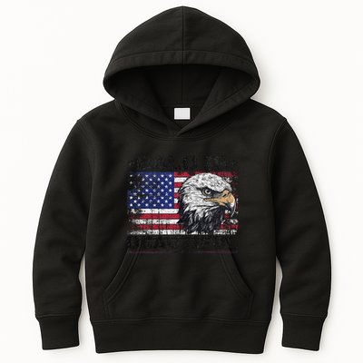 Bald Is Beautiful 4th Of July Independence Day America Eagle Kids Hoodie