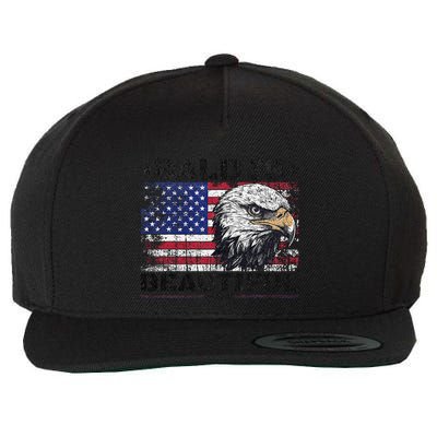 Bald Is Beautiful 4th Of July Independence Day America Eagle Wool Snapback Cap