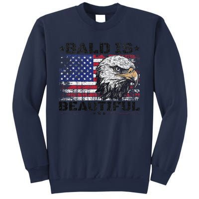 Bald Is Beautiful 4th Of July Independence Day America Eagle Sweatshirt