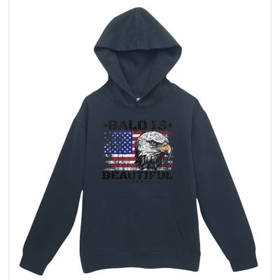 Bald Is Beautiful 4th Of July Independence Day America Eagle Urban Pullover Hoodie