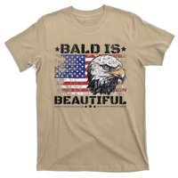 Bald Is Beautiful 4th Of July Independence Day America Eagle T-Shirt