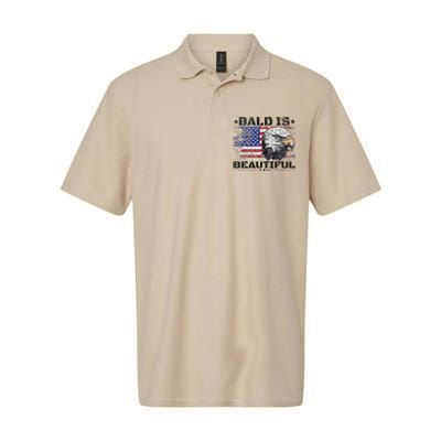 Bald Is Beautiful 4th Of July Independence Day America Eagle Softstyle Adult Sport Polo