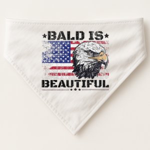 Bald Is Beautiful 4th Of July Independence Day America Eagle USA-Made Doggie Bandana