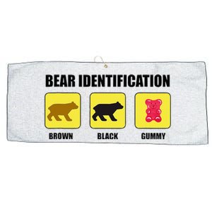 Bear Identification Large Microfiber Waffle Golf Towel