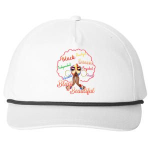 Black Is Beautiful Melanin Black History Month African Pride Gift Snapback Five-Panel Rope Hat