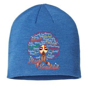 Black Is Beautiful Melanin Black History Month African Pride Gift Sustainable Beanie