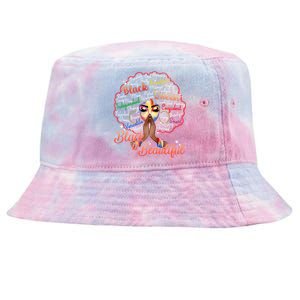 Black Is Beautiful Melanin Black History Month African Pride Gift Tie-Dyed Bucket Hat