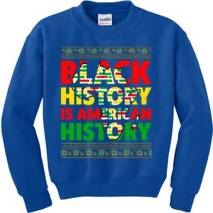 Black Is Beautiful Juneteenth Africa Map Black History Month Gift Kids Sweatshirt