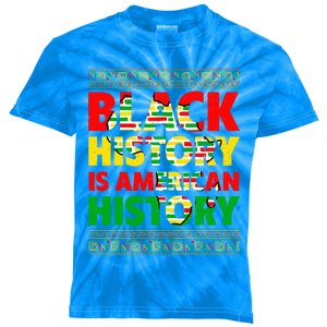 Black Is Beautiful Juneteenth Africa Map Black History Month Gift Kids Tie-Dye T-Shirt