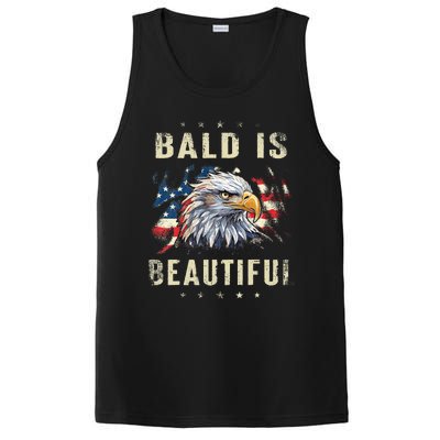 Bald Is Beautiful 4th Of July Independence Day America Eagle PosiCharge Competitor Tank